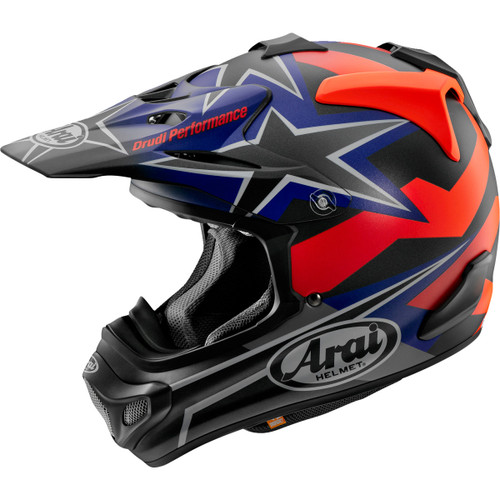 Arai Helmets #0110-8209 - VX-Pro4 Helmet - Stars & Stripes - Black Frost - Large
