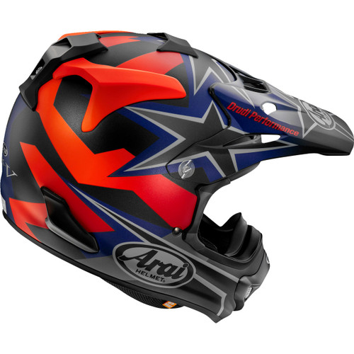 Arai Helmets #0110-8209 - VX-Pro4 Helmet - Stars & Stripes - Black Frost - Large