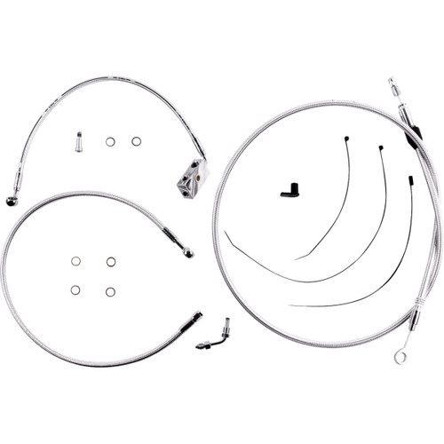 Magnum Shielding #3871256 - Sterling Chromite II Designer Handlebar Installation Kit - 6" - '18-'24 Softail
