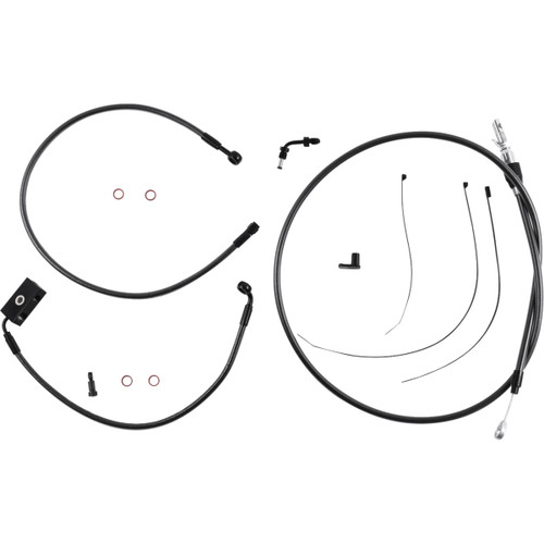 Magnum Shielding #4871258 - Black Pearl™ Designer Handlebar Installation Kit - 8" - '18-'24 Softail