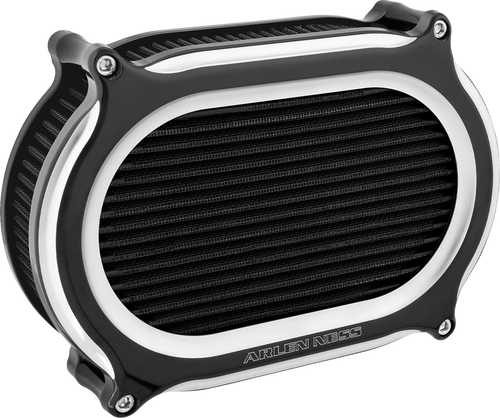 Arlen Ness #600-196 Stage 2 Oval Air Cleaner Kit - Black