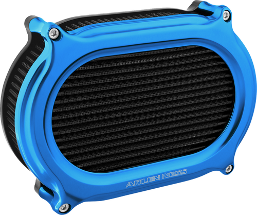 Arlen Ness #600-199 Stage 2 Oval Air Cleaner Kit - Blue