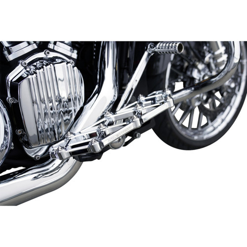 Arlen Ness #410-054 - Diamond Floorboards - Driver - Chrome