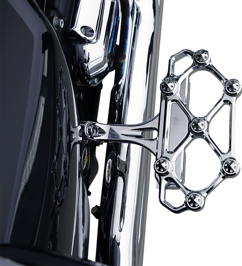 Arlen Ness #410-059 Diamond Floorboards - Passenger - Chrome