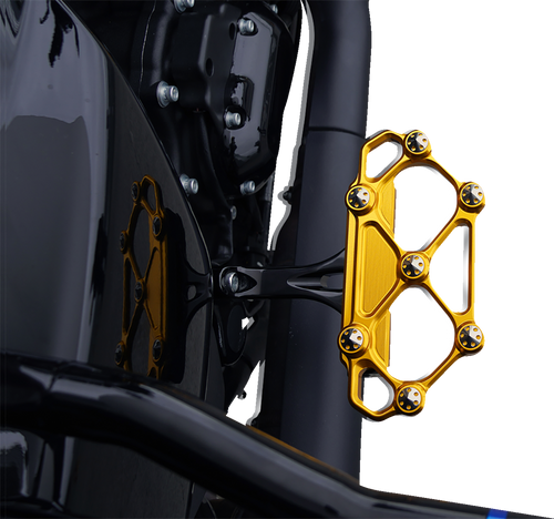 Arlen Ness #410-061 Diamond Floorboards - Passenger - Gold