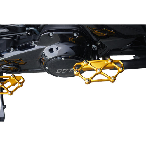 Arlen Ness #410-061 - Diamond Floorboards - Passenger - Gold