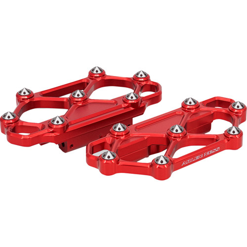 Arlen Ness #410-062 - Diamond Floorboards - Passenger - Red