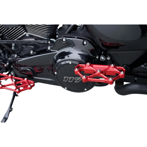 Arlen Ness #410-062 - Diamond Floorboards - Passenger - Red