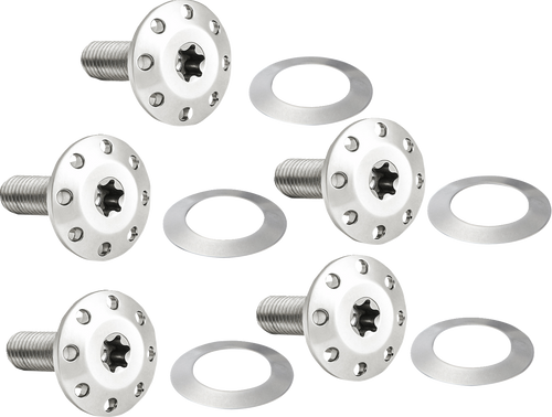 Arlen Ness #300-920 Bolt Kit - Holeshot/Front/Floating/Brake Rotor - Spoke Mount - Polished - 5 Pack