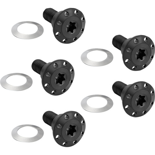 Arlen Ness #300-921 - Bolt Kit - Holeshot/Front/Floating/Brake Rotor - Spoke Mount - Black - 5 Pack