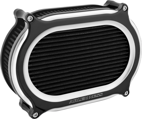 Arlen Ness #600-176 Stage 2 Oval Air Cleaner Kit - Black