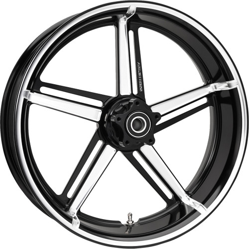 Arlen Ness #71-420 - Wheel - Factory 24 - Front/Rear - Black/Contrast Cut - 18x5.5
