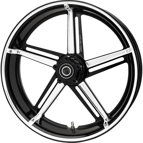 Arlen Ness #71-420 - Wheel - Factory 24 - Front/Rear - Black/Contrast Cut - 18x5.5