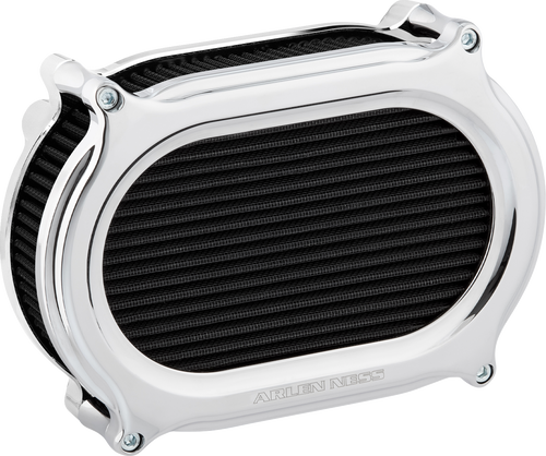 Arlen Ness #600-207 Stage 2 Oval Air Cleaner Kit - Chrome