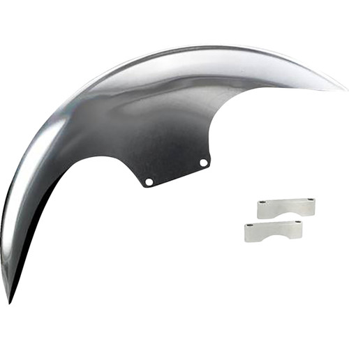 Paul Yaffe Bagger Nation #PYO:CAFE-21-14L-C - Cafe Front Fender - 21" - Chrome Adaptors