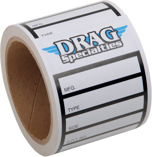 Drag Specialties Tire Labels - 100 Peice