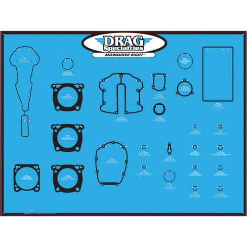 Drag Specialties - Gasket/Seal and O-Ring Display Board - '17-'25 M8