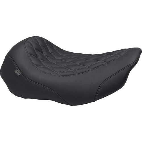 Mustang #88503GM - Wide Tripper™ Seat - Solo - Gun Metal Stitching - FLT/FLH '23-'25