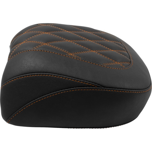 Mustang #88511MO - Wide Tripper™ Seat - Passenger - Mandarin Orange Stitching - FLT/FLH '23-'25
