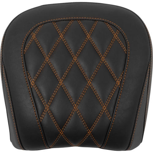 Mustang #88511MO - Wide Tripper™ Seat - Passenger - Mandarin Orange Stitching - FLT/FLH '23-'25