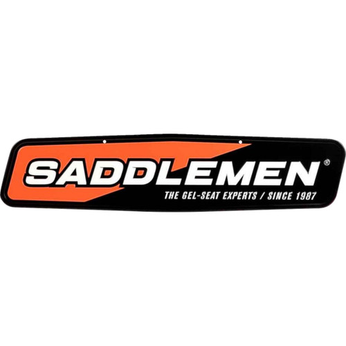 Saddlemen #15798 - Metal Sign - 24" x 5-1/2" - Black/Orange