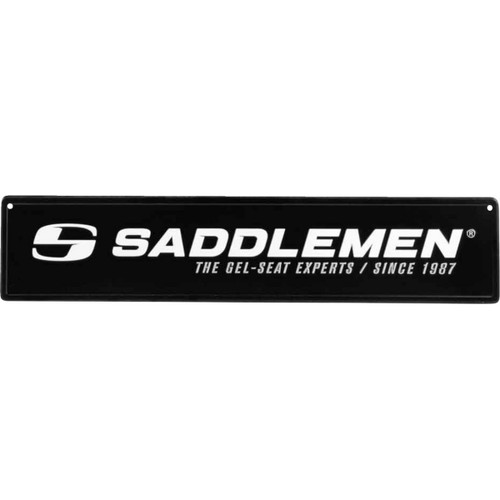 Saddlemen #15799 - Metal Sign - 24" x 5-1/2" - Black/White
