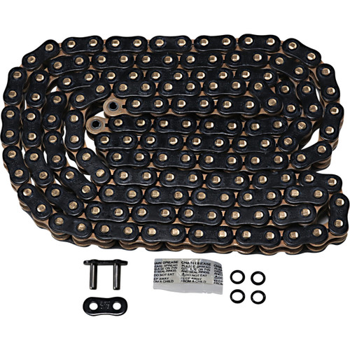 EK #520ZVX3-160KG - 520 ZVX3 - Sportbike Chain - 160 Links - Black/Gold