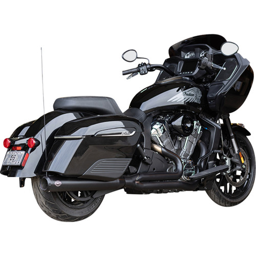 S&S Cycle #550-1133 - 2-into-1 Qualifier Exhaust System - Guardian Black - 49 State - Indian with PowerPlus
