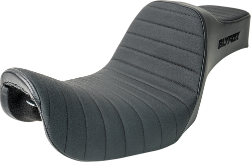 Slyfox #4694A-slyfox - Highnoon Seat - Vinyl - Classic Stitch - Black Logo - Dyna '12-'16