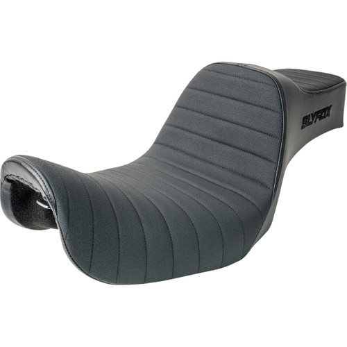 Slyfox #4703A-SlyFox - Highnoon Seat - Vinyl - Classic Stitch - Black Logo - FXD '96-'03