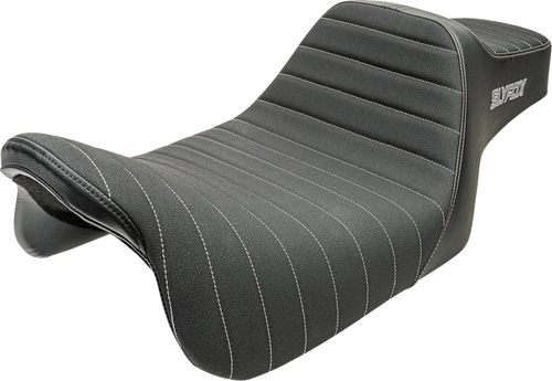 Slyfox #4710B-SlyFox - Highnoon Seat - Vinyl - Classic Stitch - Silver Logo - FLH/FLT '08-'24