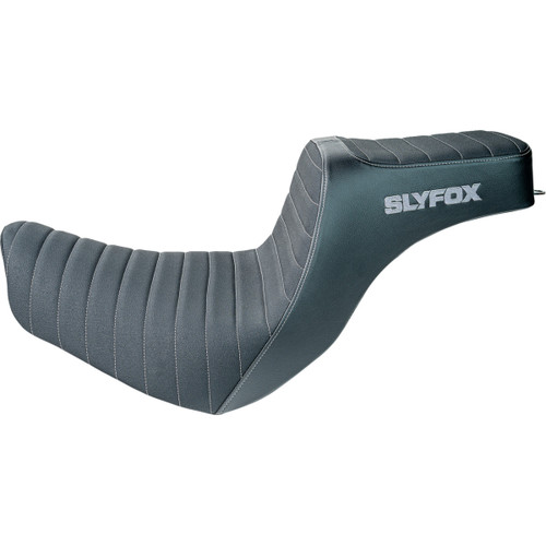 Slyfox #4701B-slyfox - High Noon Seat - Vinyl - Classic Stitch - Silver Logo - FL/FX '18-'24