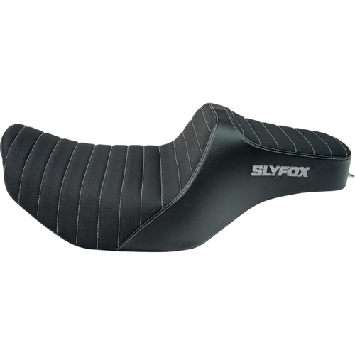 Slyfox #4704B-SlyFox - High Noon Seat - Vinyl - Classic Stitch - Gray Logo - FLH/FLT '23-'24