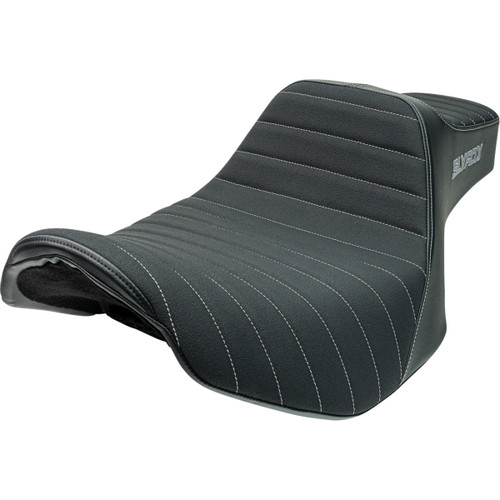 Slyfox #4704B-SlyFox - High Noon Seat - Vinyl - Classic Stitch - Gray Logo - FLH/FLT '23-'24
