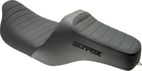 Slyfox #4710A-SlyFox - Highnoon Seat - Vinyl - Classic Stitch - Black Logo - FLH/FLT '08-'24