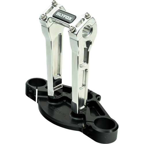 Slyfox #SF-1001-08-R - Handlebar Riser Kit - Straight - 1" Clamping - 8" Rise - Raw