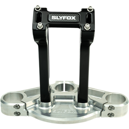 Slyfox #SF-1002-08-B - Handlebar Riser Kit - Pullback - 1" Clamping - 8" Rise - Black