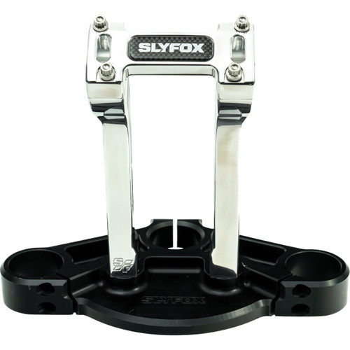 Slyfox #SF-1002-08-R - Handlebar Riser Kit - Pullback - 1" Clamping - 8" Rise - Raw