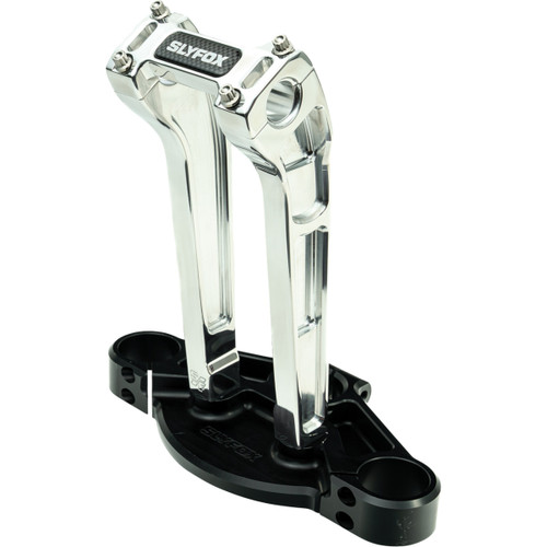Slyfox #SF-1002-10-R - Handlebar Riser Kit - Pullback - 1" Clamping - 10" Rise - Raw