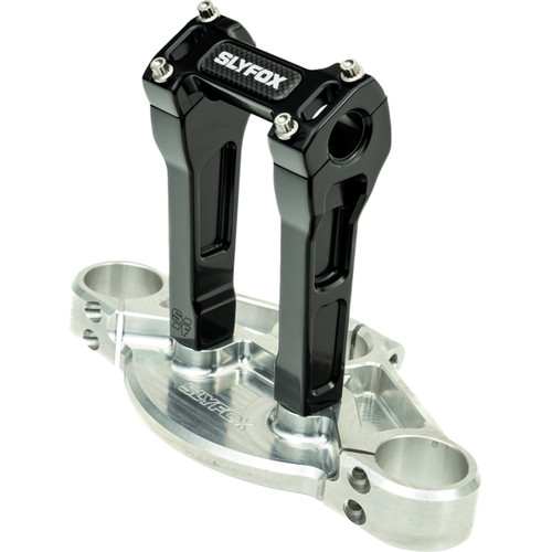 Slyfox #SF-1001-06-B - Handlebar Riser Kit - Straight - 1" Clamping - 6" Rise - Black