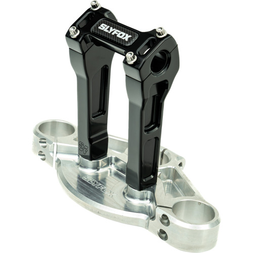 Slyfox #SF-1003-06-B - Handlebar Riser Kit - Straight - 1-1/8" Clamping - 6" Rise - Black