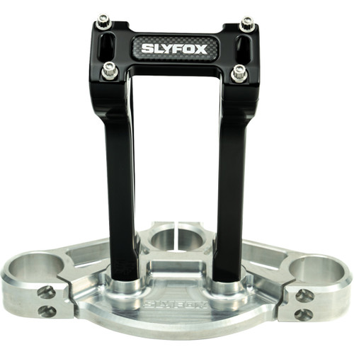 Slyfox #SF-1004-08-B - Handlebar Riser Kit - Pullback - 1-1/8" Clamping - 8" Rise - Black