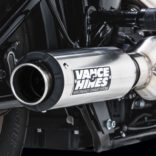 Vance & Hines #27337 - 2-into-1 Supersport Exhaust System - Brushed - Softail
