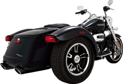 Vance & Hines #46796 - Twin Slash Slip-On Mufflers - Black