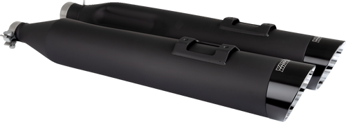 Vance & Hines #47960 - Razorback 450 Slip-On Mufflers - Black - M8 Bagger