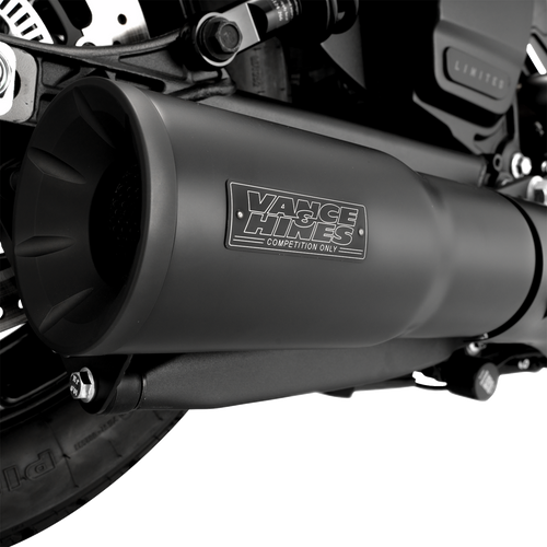 Vance & Hines #48627 - Hi-Output Slip-On Muffler - Black - Indian Scout/Bobber