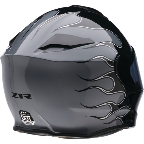 Z1R - Solaris 2.0 Modular Helmet - Flame - Black/Gray - 2XL