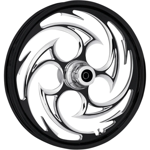 RC Components #23375-9031-85E - Wheel - Savage Eclipse - Front - Dual Disc/without ABS - Black Eclipse - 23x3.75 - '08-'23 FLT