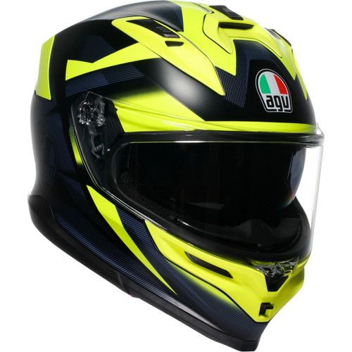 AGV #2118399004-006-L - K7 Helmet - Glimpse - Matte Black/Yellow Fluo - Large