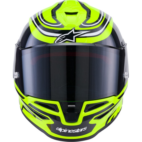 Alpinestars #8202826-5021-XL - Supertech R7 Helmet - Zeal - 22.06 - Gloss Yellow Fluo/Black/White - XL